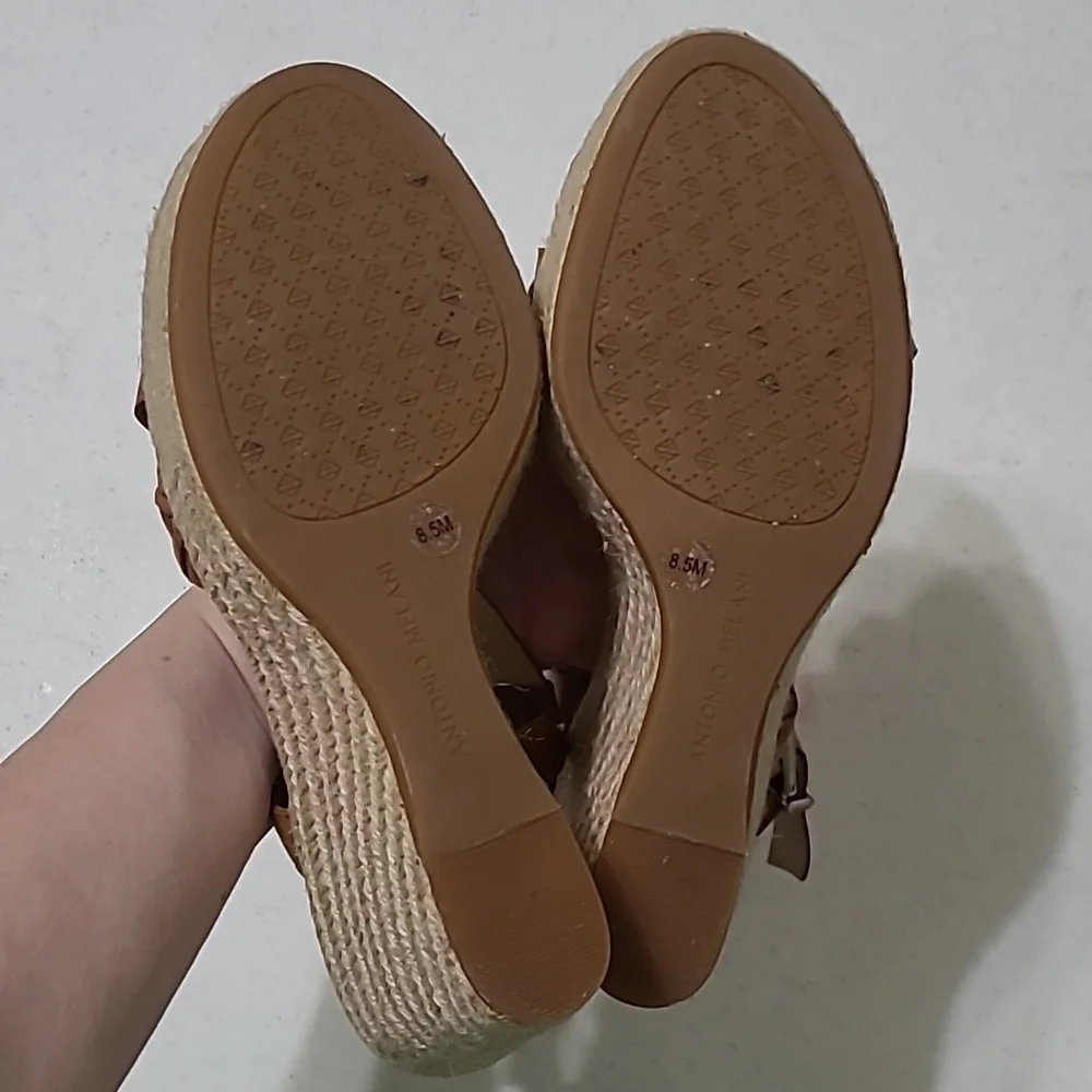 Antonio Melani strappy platform wedge sandals size 8.5